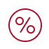icon illustration of a percent sign